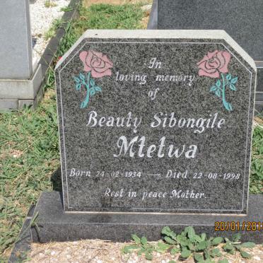 MTETWA Beauty Sibongile 1934-1998