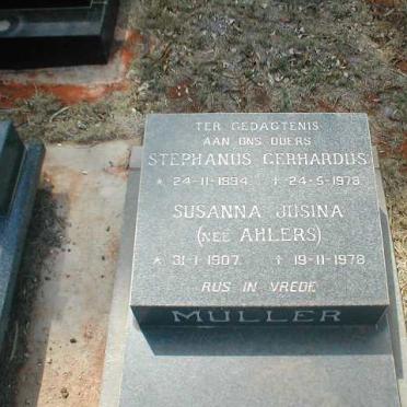 MÜLLER Stephanus Gerhardus 1894-1978 &amp; Susanna Josina AHLERS 1907-1978