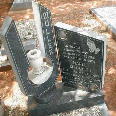 MULLER Maria Elizabeth 1933-1987