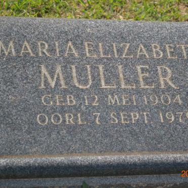 MULLER Maria Elizabeth 1904-1979