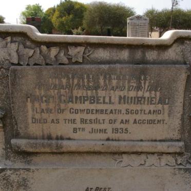 MUIRHEAD Hugh Campbell -1935