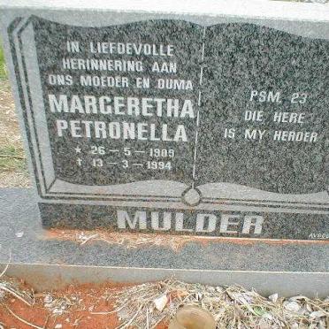 MULDER Margaretha Petronella 1909 - 1994