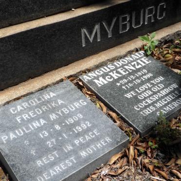 MYBURG Gert 1900-1962 :: MYBURG Carolina Fredrika Paulina 1909-1992 :: McKENZIE Angus Donald 1919-1998