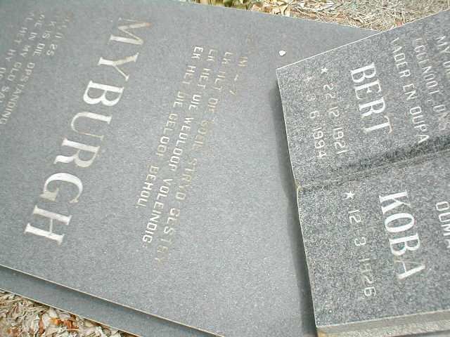 MYBURGH Bert 1921-1994 & Koba 1926-