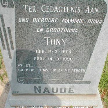NAUDÉ Tony 1904-1990