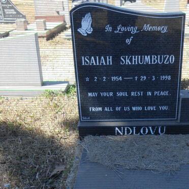 NDLOVU Isaiah Skhumbuzo 1954-1998