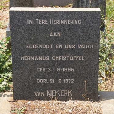 NIEKERK Hermanus Christoffel, van 1895-1972