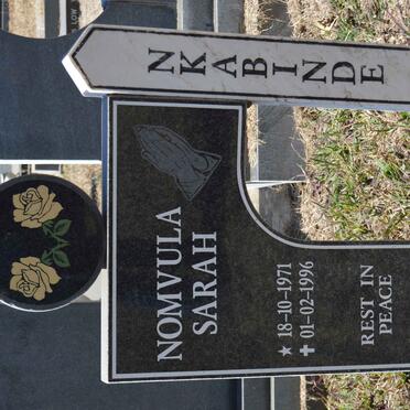 NKABINDE Nomvula Sarah 1971-1996