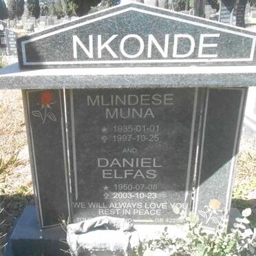 NKONDE Daniel Elfas 1950-2003 &amp; Mlindese Muna 1935-1997