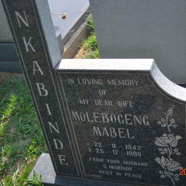 NKABINDE Molebogeng Mabel 1942-1998