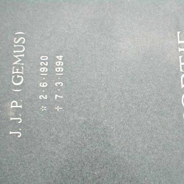 NORTJE J.J.P. 1920-1994
