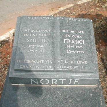NORTJÉ Sollie 1920-1977 &amp; Franci 1925-1995