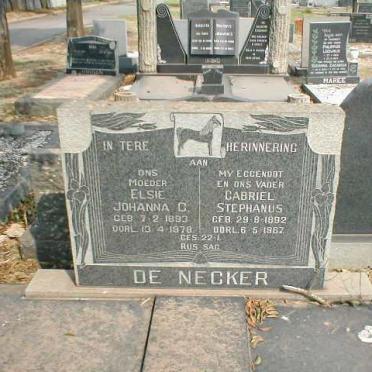 NECKER Gabriel Stephanus, de 1892-1967 &amp; Elsie Johanna 1893-1978