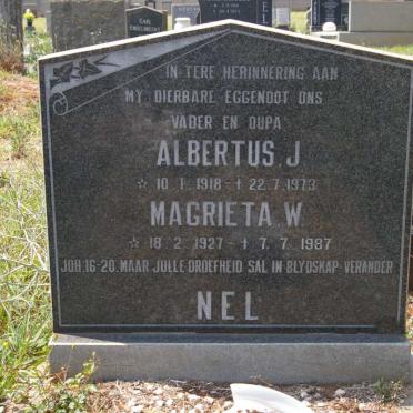 NEL Albertus J. 1918-1973 &amp; Magrieta W. 1927-1987