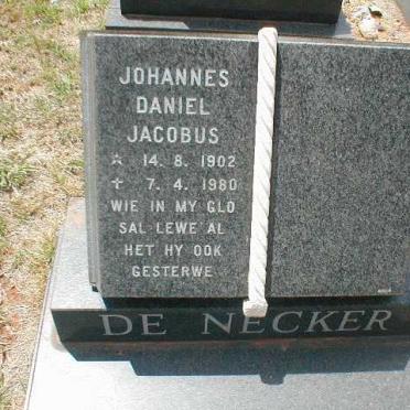 NECKER Johannes Daniel Jacobus, de 1902-1980