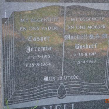 NELL Casper Jeremia 1915-1964 &amp; Machelt G.A.M. BOSHOFF 1917-1989