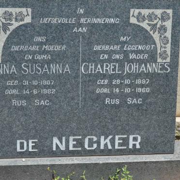 NECKER Charel Johannes, de 1897-1960 &amp; Anna Susanna 1907-1982
