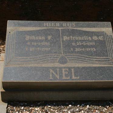 NEL Johann F. 1916-1987 &amp; Petronella G.C. 1913-1993
