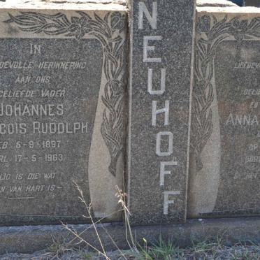 NEUHOFF Johannes Francois Rudolph 1897-1963 &amp; Anna Catharina CROUS 1903-1958