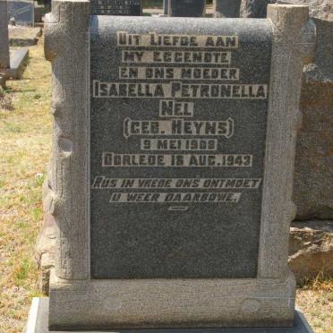 NEL Isabella Petronella nee HEYNS 1908-1943