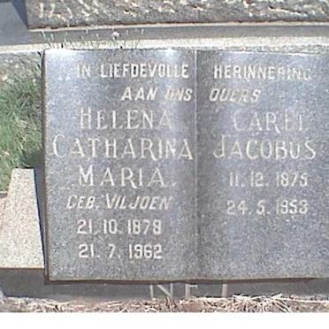 NEL Carel Jacobus 1875-1953 &amp; Helena Catherina Maria VILJOEN 1878-1962