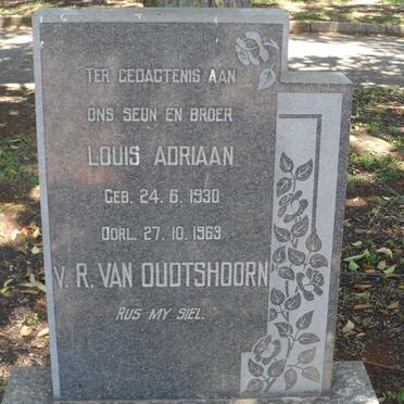 OUDTSHOORN Louis Adriaan, v.R. van 1930-1963