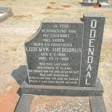 ODENDAAL Lodewyk Theodorus 1900-1968