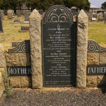 ORMANDY Septimus -1941 &amp; Ann -1928 :: ORMANDY Alfred -1962