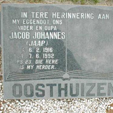 OOSTHUIZEN Jacob Johannes 1916-1992