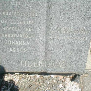 ODENDAAL Johanna Agnes 1927-1973