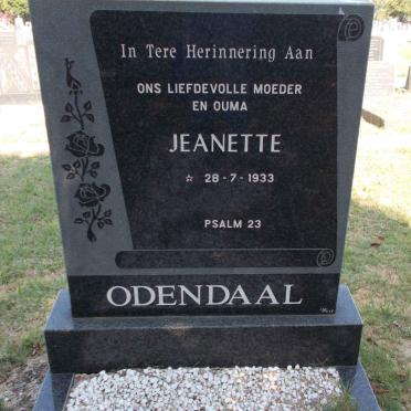 ODENDAAL Jeanette 1933-