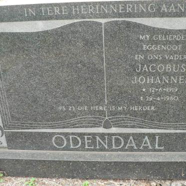 ODENDAAL Jacobus Johannes 1919-1980