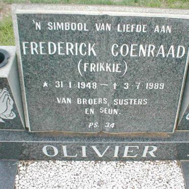 OLIVIER Frederick Coenraad 1948-1989