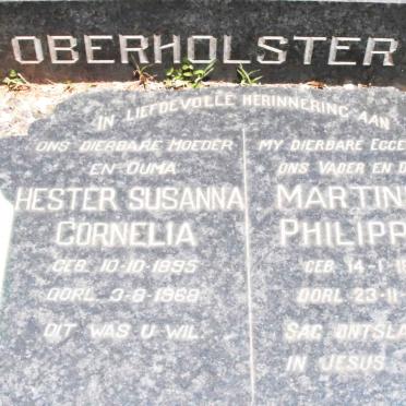 OBERHOLSTER Martinus Philippus 1894-1960 &amp; Hester Susanna Cornelia 1895-1960