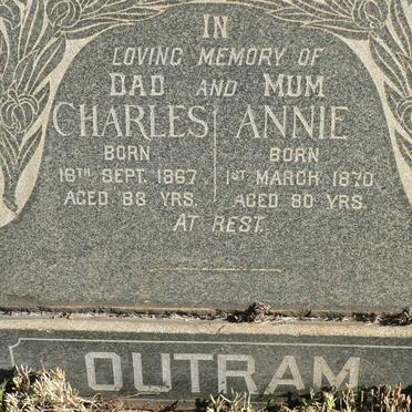 OUTRAM Charles 1867- &amp; Annie 1870-