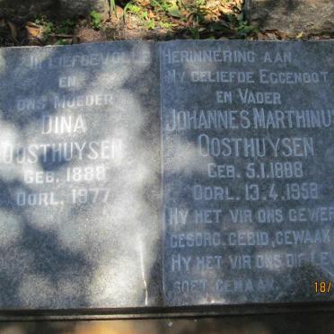OOSTHUYSEN Johannes Marthinus 1888-1958 &amp; Dina 1888-1977