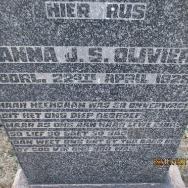 OLIVIER Anna J.S. -1928