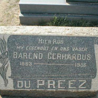 PREEZ Barend Gerhardus, du 1883-1956
