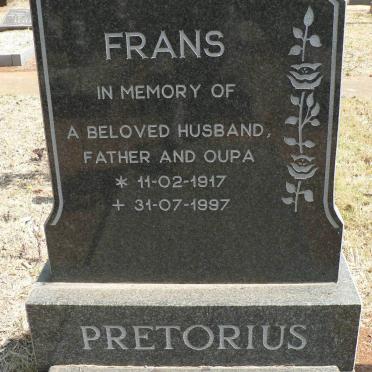 PRETORIUS Frans 1917-1997