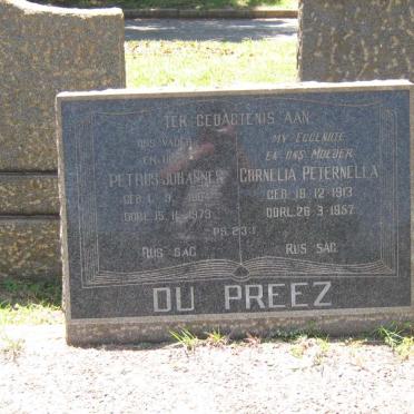 PREEZ Petrus Johannes, du 1904-1973 &amp; Cornelia Peternella 1913-1957