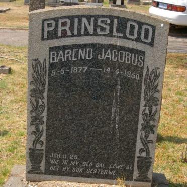 PRINSLOO Barend Jacobus 1877-1950