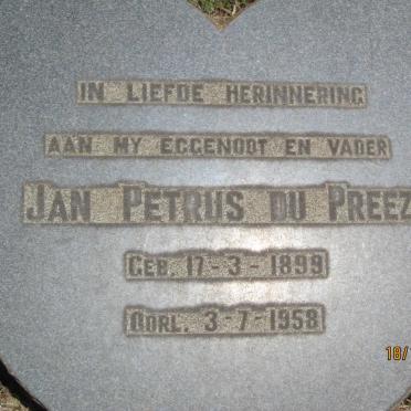 PREEZ Jan Petrus, du 1899-1958