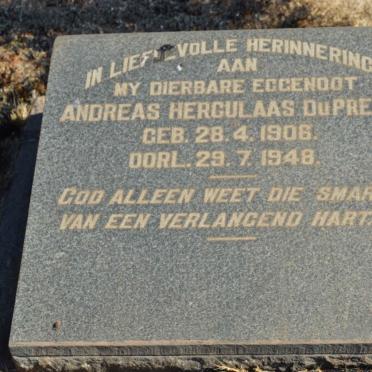 PREEZ Andreas Herculaas, du 1906-1948
