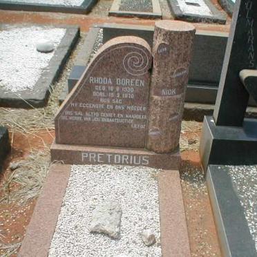PRETORIUS Rhoda Doreen 1930-1970