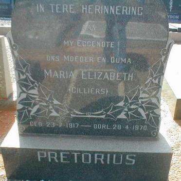 PRETORIUS Maria Elizabeth nee CILLIERS 1917-1970