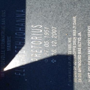 PRETORIUS James 1924-1975 :: PRETORIUS Elizabeth Johanna 1951-2007