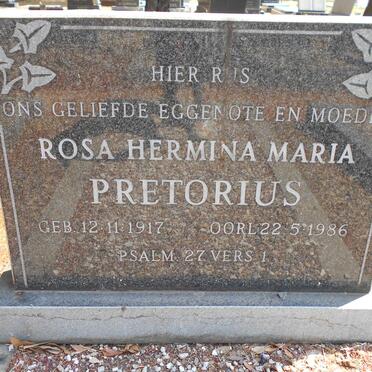 PRETORIUS Rosa Hermina Maria 1917-1986