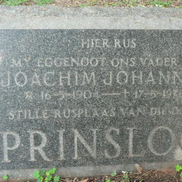 PRINSLOO Joachim Johannes 1904-1976 &amp; Petronella Johanna 1905-1995