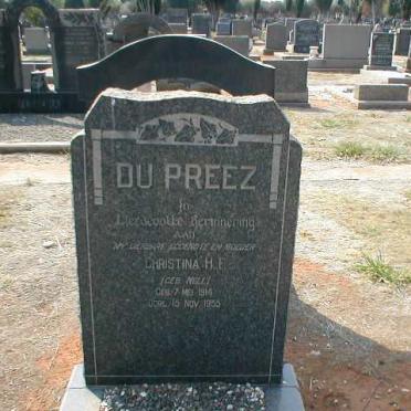 PREEZ Christina H.F., du nee NELL 1914-1955