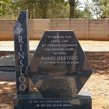 PRINSLOO Barry Hertzog 1920-1987